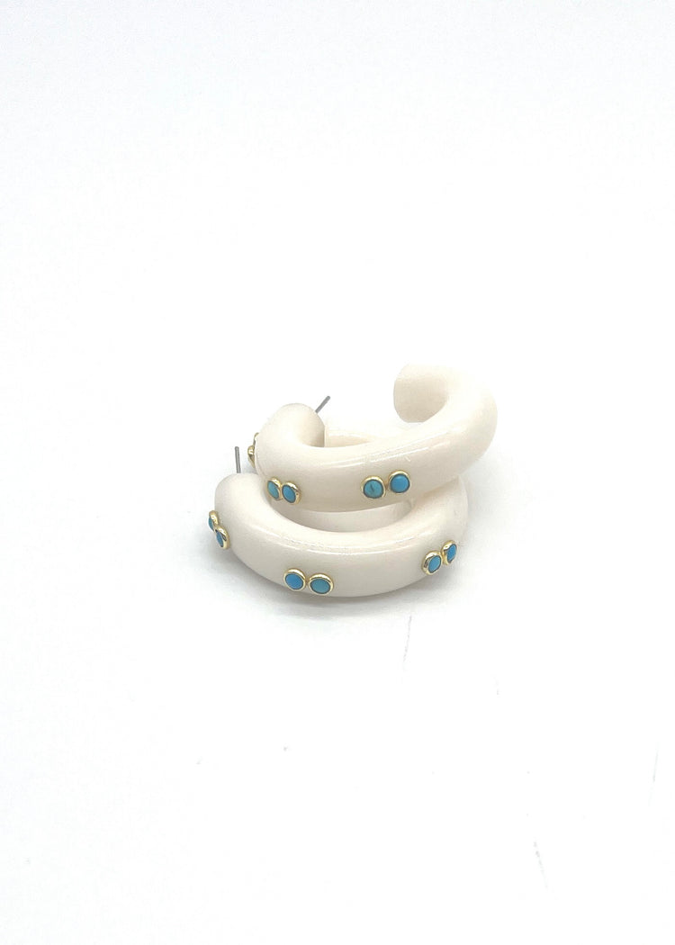 White Resin Hoops