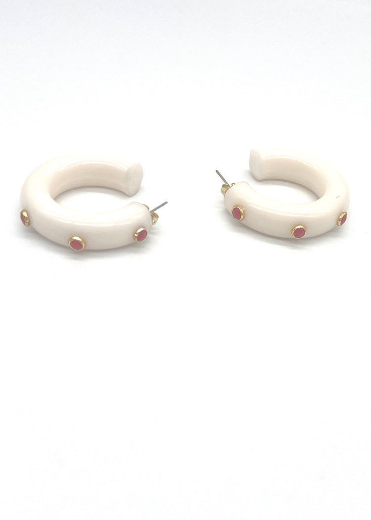 White Resin Hoops