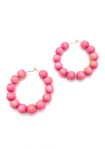 Cotton Candy Pink Hoops