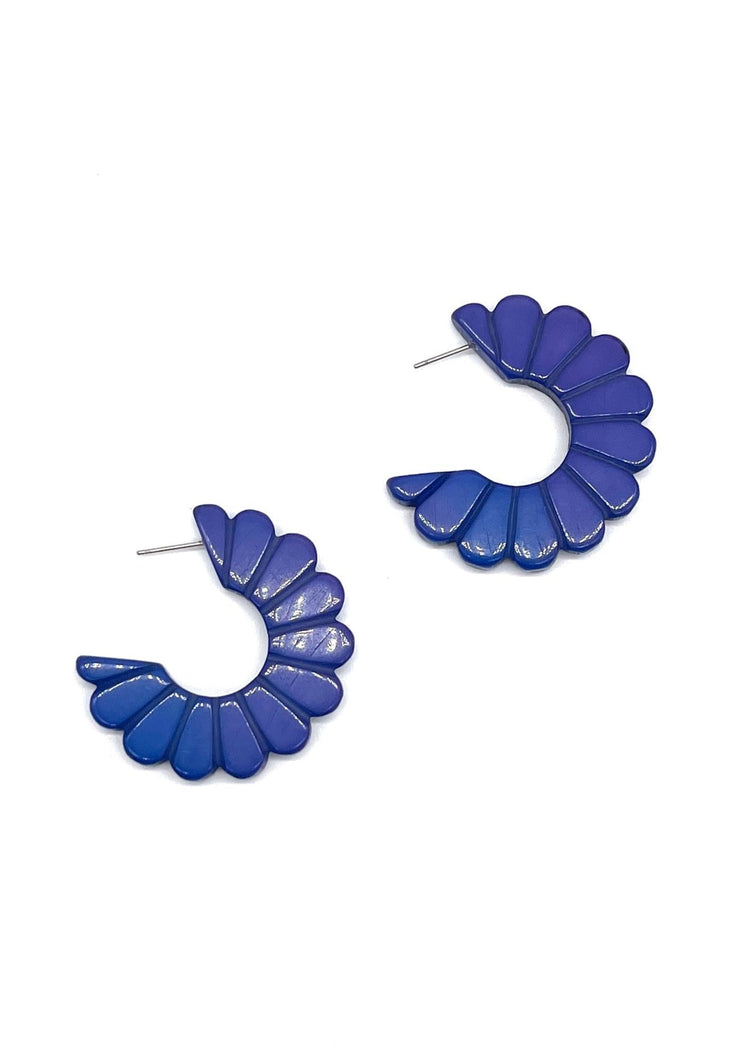 Royal Blue Acrylic Hoops