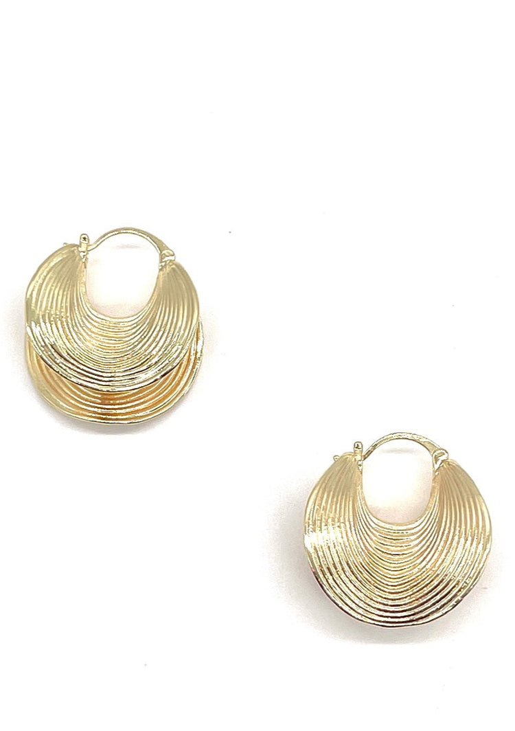 Wavy Gold Hoops