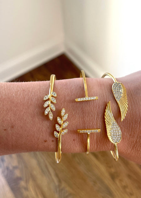 Gold Pavé Bar Bracelet