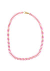 Hot Pink Chevron Chain Necklace