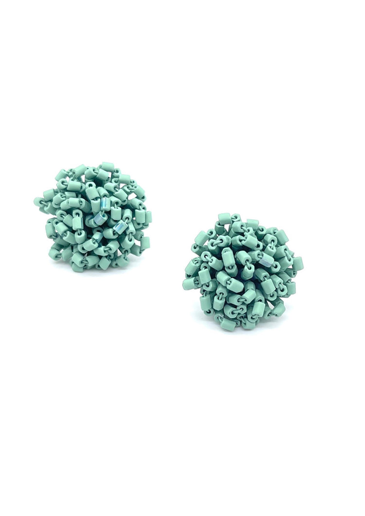 Hearne Blue (or ivory) Beaded Studs