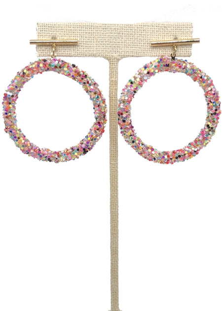 Rainbow Sparkle Hoops