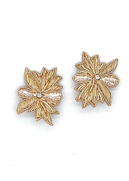 Gold Appliqué Earbobs